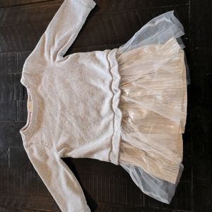 Drop waist sweatshirt dress